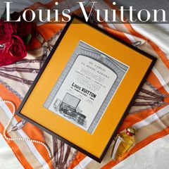＜1923 広告＞ Louis Vuitton ルイ・ヴィトン  ポスター ヴィンテージ アートポスター フレーム付き インテリア モダン おしゃれ かわいい 壁掛け ポップ レトロ モノクロ モノトーン オレンジ
