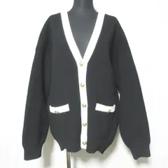 美品 22AW CADUNE カデュネ 配色THEカーディガン 72353960 38 ブラック レディース 古着 中古 美品 22AW CADUNE カデュネ 配色THEカーディガン 72353960 38