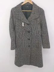 ◇ SUIT SELECT スーツセレクト 長袖 コート サイズ11 ブラック ホワイト レディース E  【1302160025251】