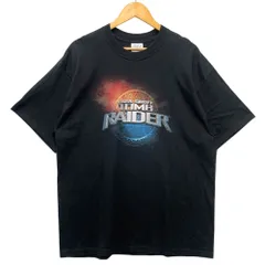 ヴィンテージ　古着　トゥームレイダー　映画　ムービー　アンジー　Tシャツ　黒 アンジェリーナ・ジョリー主演 映画 トゥームレイダー USA
