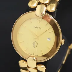 CAPUCCI ゴールド/ホワイト パール装飾 腕時計 エレガント CAPUCCI ゴールド/ホワイト パール装飾 腕時計 エレガント 2025年最新