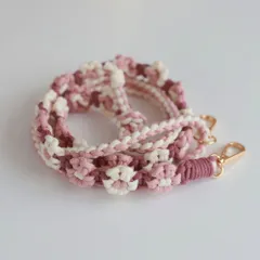 ☆ くすみパープル ☆ スマホ ストラップ フラワー編み 調整可能 ysg5473 スマホストラップショルダー ショルダーストラップ 携帯 スマホ ストラップ ネックストラップ 紐 ひも 斜めがけ 首かけ 肩掛け レディース おしゃれ かわいい 落下防止