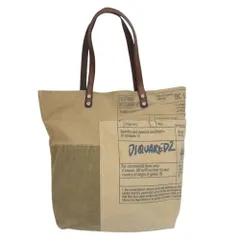 DSQUARED2 ディースクエアード パッチワーク レザー キャンバス トート バック ベージュ系【中古】のサムネイル