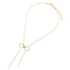 【ゴールド×38cm】[Cream dot. クリームドット公式] ネックレス レディース  金属アレルギー ニッケルフリー ショート ロング チョーカー チェーン リボン スネークチェーン 3タイプ 