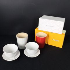 1303 Le creuset ティーカップ＆ソーサー ・ マグカップ箱付　計4点