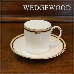 廃盤 ウェッジウッド クリオ カップ＆ソーサー 1客 WEDGWOOD CLIO 金彩 英国 イギリス ボーンチャイナ ライン ストレート ウエッジウッド 【RU0126-6】