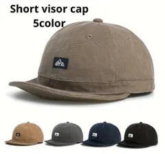 【新品】ワークキャップ 選べる5カラー ショートバイザーキャップ 【cap-104】