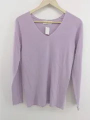 ◇ AZUL BY MOUSSY アズール バイマウジー Vネック 長袖 ニット セーター サイズM パープル系 レディース P  【1301170005758】