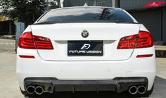 【FUTURE DESIGN】BMW 5シリーズ F10 セダン F11ツーリング Mスポーツ リアバンパー用ディフューザー 本物ドライカーボン DryCarbon エアロ カスタム