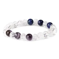 17.0 センチメートル_アメジストラピスラズリ 南都天石 選べる 2種類 可愛い 8mm 天然石 女性 パワーストーン ブレスレット クリスタル水晶 クラック水晶 金運 仕事運 人間関係 恋愛運 運気アップ 出会い 映え 復縁 17, アメジストラピスラズリ