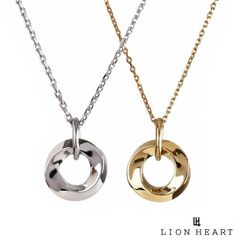 ライオンハート “LH-1” ツイスト リング ペアネックレス サージカルステンレス316L メンズ レディース ブランド カップル 記念日 LION HEART