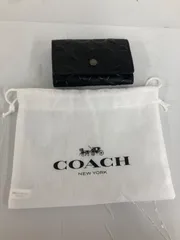 ！2 COACH 5連キーケース ブラック ジクネジャーエンボス 【財布】【1】