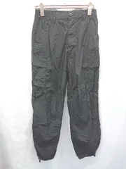 ◇ Θ UNIQLO ユニクロ 321-476193 ワイドフィット カーゴ パンツ サイズS ウエスト68-76cm ブラック系 メンズ E  【1507160016876】