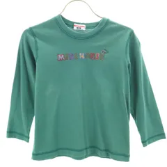 mikihouse ミキハウス 日本製 長袖 Tシャツ 120 グリーン ロンT キッズ 古着