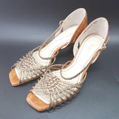 ◇ ⊂ REGAL リーガル オープントゥ ヒールパンプス サイズ23 ブラウン系 レディース E  【1503050039185】