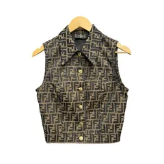 希少 リバーシブル 極美品】FENDI ズッカ柄 ベスト ロゴジップ
