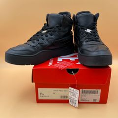 【28.5cm】DIESEL S-UKIYO MID/ディーゼル メンズ Dクオーターロゴ レザー ミドルカット ミッド スニーカー/Black ブラック/EUR44/Y02675 PR013 T8013/ 服飾 (77-2025-0509-KO-003)