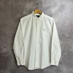 POLO RALPH LAUREN 刺繍  長袖シャツ 白 XL