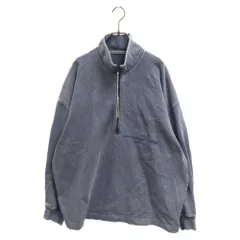 ALEXANDER WANG (アレキサンダーワン) Half Zip Mock Neck Sweatshirt ハーフジップ モックネック スウェットシャツ ロゴプリントトレーナー ブルー UCC2231612のサムネイル