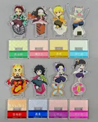 【中古】アクリルスタンド・アクリルパネル 全8種セット 「ハピクロ! 鬼滅の刃 ちょこんとのっかりミニキャラ アクリルスタンド」