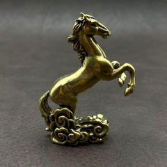 真鍮製】馬 置物 跳ね馬 天馬 縁起物 アンティーク調 オブジェ - メルカリ