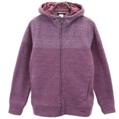 パタゴニア アウトドア FA12 2012年製 ニット ジップパーカー M パープル系 patagonia 裏起毛 レディース 古着 【240106】