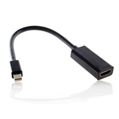 [Stock Clearance Sale] Audio Video Adapter Cable, Port to HDMI Female, for 2011, 2012, Thunderbolt 2013, CY Black