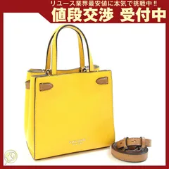  ケイトスペード 2WAYハンドバッグ イエロー レザー