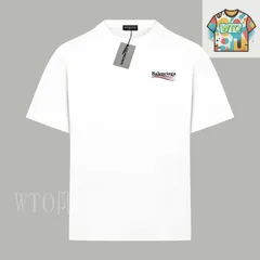 【今日WTO】BALENCIAGA  海浪コーラロゴ T シャツ-MS35