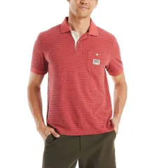 【送料無料】 ナウティカ メンズ Tシャツ トップス Men's Nautica Johnny Classic Fit Collar Polo Red Stripe