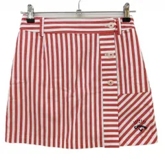 【未使用品】キャロウェイ スカート レッド×白 ストライプ 内側インナーパンツ レディース S ゴルフウェア Callaway