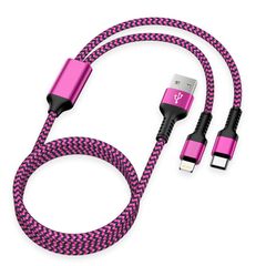 新品 Haoano USB-A 2.4A&3A ライトニングケーブル 2in1 急速充電 充電コード マルチ 多機能 1.2M 高耐久 iPhone ケーブル 15/15 Pro Max/14/14 Lightning/USB-C Pro Max/13/12/