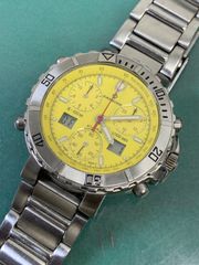 【ジャンク品】オリエント マーカス・グロンホルム 自動巻き（イエロー） ジャンク品】オリエント マーカス・グロンホルム 自動巻き（イエロー