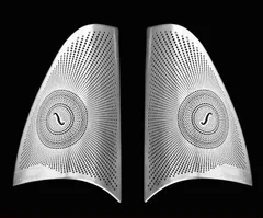 【迅速発送】メルセデス・ベンツベルリンサウンドドアスピーカーカバー ステンレス鋼製 シンプルベルリン声スピーカー装飾フレーム Mercedes-Benz装飾アクセサリー 2点セットのためにCクラス W205、Eクラス W213 、GLCクラス260L X253