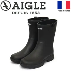 AIGLE (エーグル) ZZFS061 ALYA ラバーブーツ レディース 006 BLACK AGL032 AIGLE 37-約23.5cm