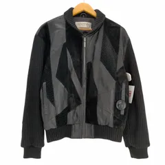 バルマン BALMAIN 羊革 袖 切替 総柄 ブルゾン レザージャケット  メンズ JPN：L のサムネイル