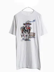 【お得なクーポン配布中!】 90s USA製 ハーシーズ ウシ イラスト プリント Tシャツ メンズ XXL 古着 オールド 企業 アニマル シングルステッチ アート 大きいサイズ 白