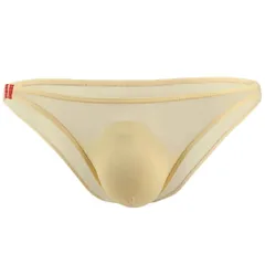 Karly Shop ビキニブリーフ メンズ ビキニ 下着 セクシー 男性 おしゃれ スケスケ エロい ローライズ 大きいサイズ 股上浅 涼しい 夏 ツルツル すべすべ e045