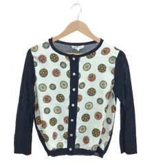 49AV 49アベニュージュンコシマダ スカーフプリントカーディガン サイズ:38 定価￥39.600/近年    ホワイト/ネイビー レディース / 240001159164