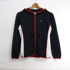 ナイキ パーカー トップス ジップアップ ドライフィット スポーツウエア レディース Sサイズ 紺×白 NIKE 【中古】