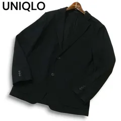 UNIQLO ユニクロ 通年★ スリム コンフォート アンコン テーラード シングル ジャケット Sz.M メンズ 黒