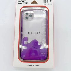 【レアもの】グルマンディーズ ポケットモンスター IIIIfit Clear iPhone12/12 Pro(6.1インチ)対応ケース メタモン POKE-706B パープル