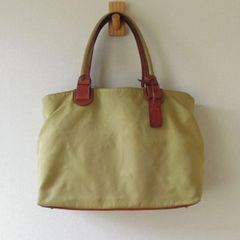 felisi フェリージ バッグ ナイロン×レザー 替えの持ち手付き イタリア製 薄いグリーン (k-309)
