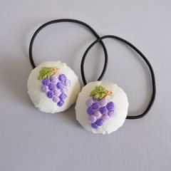小さなフルーツのヘアゴム ✳︎ブドウ✳︎
