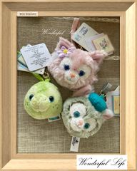 【即納在庫】ディズニー 上海ディズニー公式グッズ Wonderful Life shop 海外限定 上海ディズニーランド 　ダッフィー＆フレンズ   リーナベル、ジェラトーニ、オル・メル ぬいぐるみストラップお化粧鏡