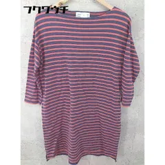 ◇ FORK&SPOON フォーク&スプーン URBAN RESEARCH ボーダー 長袖 膝丈 ワンピース サイズONE レッド系 レディース 【中古】 【1002802541056】