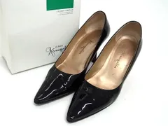 GINZA Kanematsu 銀座かねまつ パテントレザー ヒール パンプス 表記サイズ23.0cm 靴 シューズ レディース ブラック系 DK6192