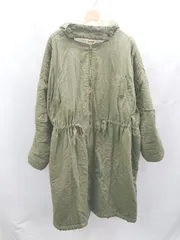 ◇ ⊇ CUBE SUGAR キューブシュガー ボア 長袖 モッズコート サイズM カーキ レディース E  【1503060031636】