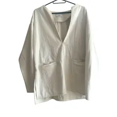 LB1 GREEN LABEL RELAXING グリーンレーベルリラクシング シャギー キーネック プルオーバー オフホワイト レディース サイズ不明