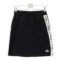 サイズ：L FILA GOLF フィラゴルフ  ダンボールニット スカート  ブラック系 [240101298590]# ゴルフウェア レディース ストスト